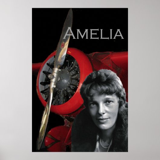 Amelia Earhart und ihre Lockheed Electra Poster (Vorne)
