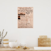 Amelia Earhart Vermisst Vollzeitzeitung 1937 Poster (Küche)