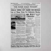 Amelia Earhart verschickt Radio Sos 3. Juli 1937