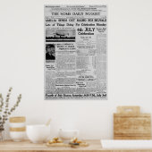 Amelia Earhart verschickt Radio Sos 3. Juli 1937 Poster (Küche)