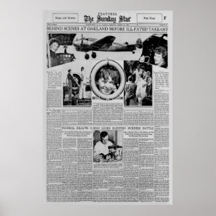Amelia Earhart vor dem Weltflug 1937 Poster