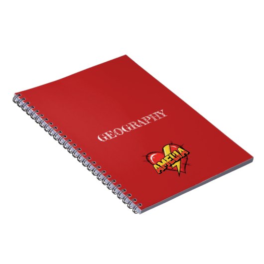 Amelia Heart Red Notizblock (Rechte Seite)