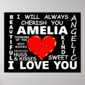 Amelia I Liebe You Poster (Vorne)