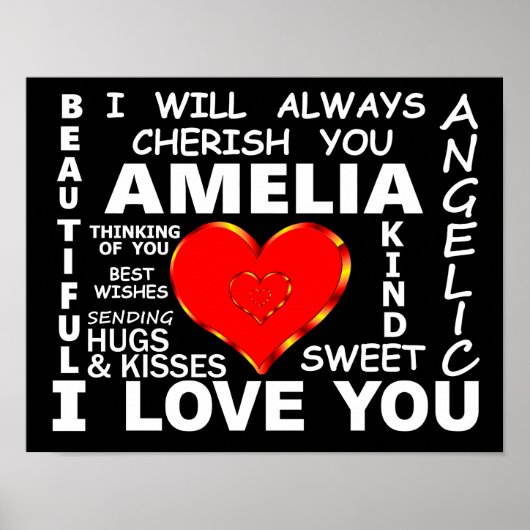 Amelia I Liebe You Poster (Vorne)