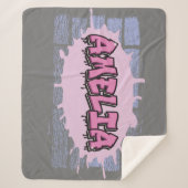 AMELIA Ihr Name Girls Pink Graffiti Hip Hop Sherpadecke (Vorderseite)