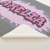 AMELIA Ihr Name Girls Pink Graffiti Hip Hop Sherpadecke (3/4)