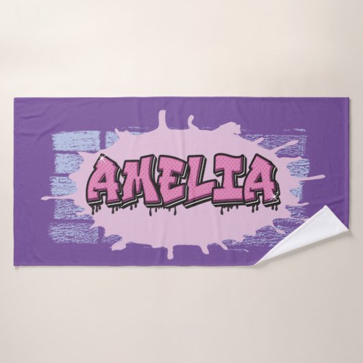 Amelia Ihr Name Graffiti Bath Beach Handtuch Badehandtuch (Badehandtuch)