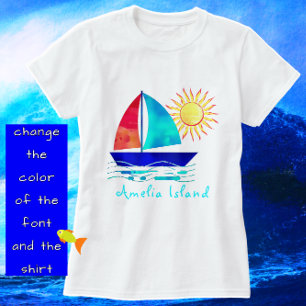 Amelia Insel Florida Urlaub Wassersportler T-Shirt