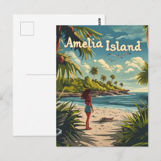 Amelia Island Beach Postkarte (Vorne/Hinten)