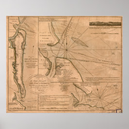 Amelia Island, Florida 1770 Karte Poster
