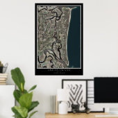 Amelia Island Florida From Space Satellite Map Poster (Heimbüro)