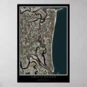 Amelia Island Florida From Space Satellite Map Poster (Vorne)