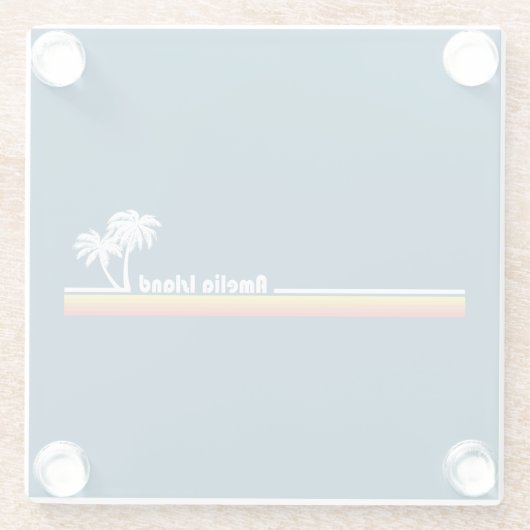 Amelia Island Florida Glasuntersetzer (Rückseite)