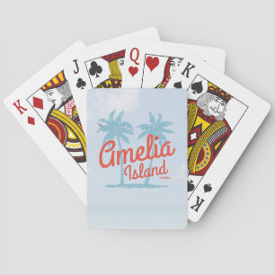 Amelia Island Florida Korallenstrand Souvenir Spielkarten