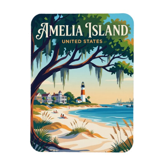 Amelia Island Florida Magnet (Vertikal)