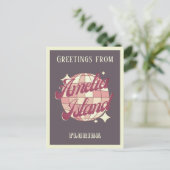 Amelia Island Florida Nassau lila Postkarte (Stehend Vorderseite)