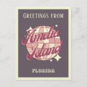 Amelia Island Florida Nassau lila Postkarte (Vorderseite)