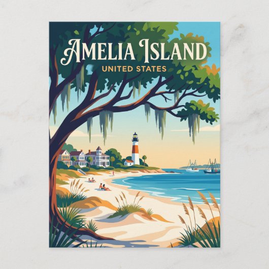 Amelia Island Florida Postkarte (Vorderseite)