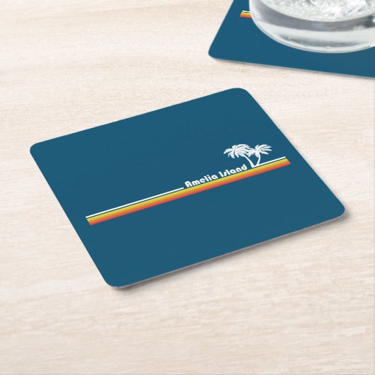 Amelia Island Florida Rechteckiger Pappuntersetzer (angewinkelt)