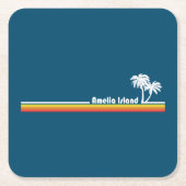 Amelia Island Florida Rechteckiger Pappuntersetzer (Vorderseite)