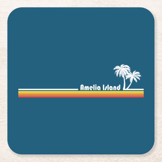 Amelia Island Florida Rechteckiger Pappuntersetzer (Vorderseite)