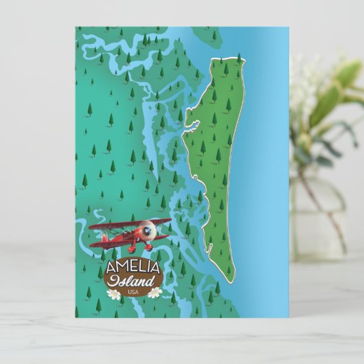 Amelia Island Florida Reiseplan. (Stehend Vorderseite)