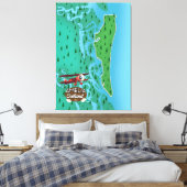 Amelia Island Florida Reiseplan. Leinwanddruck (Insitu (Schlafzimmer))