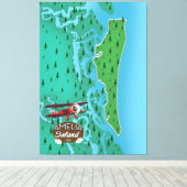 Amelia Island Florida Reiseplan. Leinwanddruck (Insitu (Holzboden))