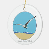 Amelia Island, Florida Sea Gull am Strand Keramik Ornament (Links)