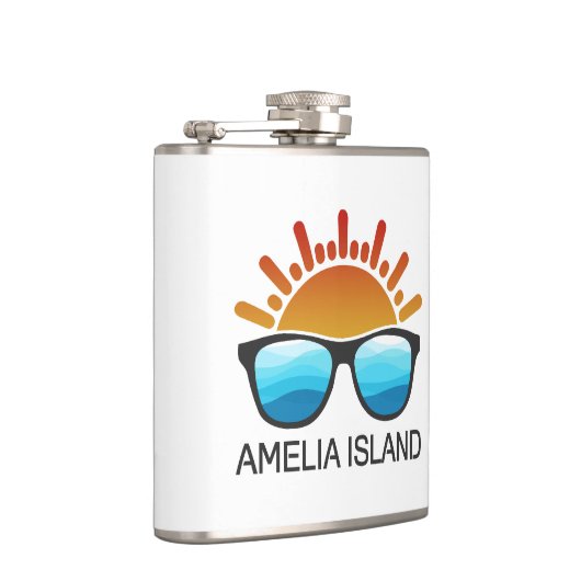 Amelia Island Florida Sonnenbrille Flachmann (Rechts)