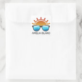 Amelia Island Florida Sonnenbrille Quadratischer Aufkleber (Tasche)