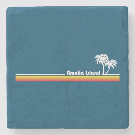 Amelia Island Florida Steinuntersetzer (Vorderseite)