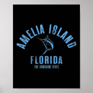 Amelia Island Florida Strand Fl Vintage Strandfron Poster