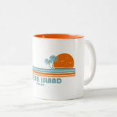 Amelia Island Florida Sun Palm Trees Zweifarbige Tasse (VorderseiteRechts)