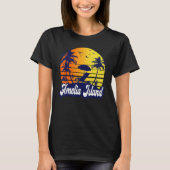 Amelia Island Florida Sunset Beach Retro T-Shirt (Vorderseite)