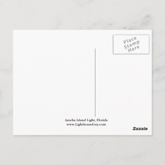 Amelia Island Lighthouse, Florida Postcard Postkarte (Rückseite)