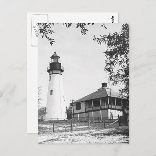 Amelia Island Lighthouse Postkarte (Vorne/Hinten)