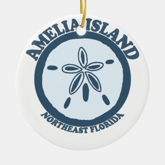 Amelia Island - Sand-Dollar Keramikornament (Vorne)