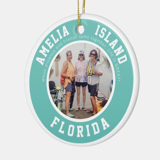Amelia Island Vacation Keramik Ornament (Links)
