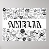 "AMELIA" - Kontur-Design Poster (Vorne)
