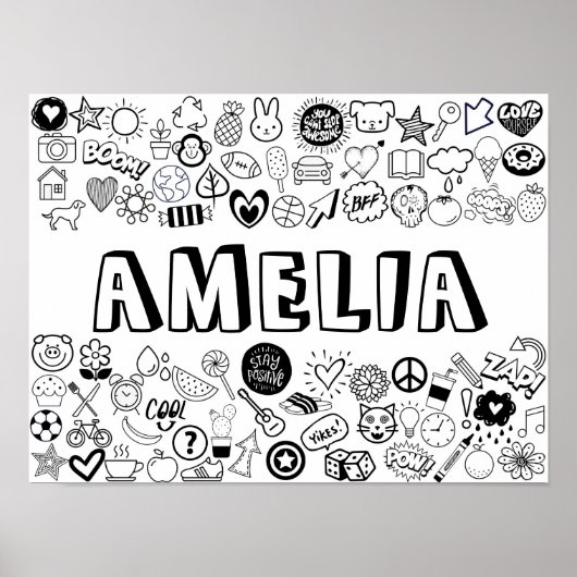 "AMELIA" - Kontur-Design Poster (Vorne)