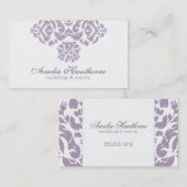 Amelia-Lavendel und graue elegante Visitenkarte (Vorne/Hinten)