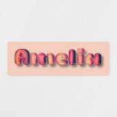 Amelia Mädchennahrung Etiketten (Design 2)