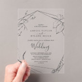 AMELIA Moderne Rustikale Boho Elegante Blumenhochz Acryleinladungen (Insitu (Handheld))