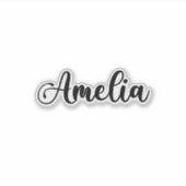 Amelia Name - Handgeschriebene Kalligrafie Aufkleber (Vorderseite)