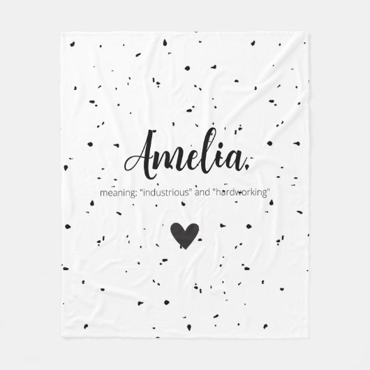 Amelia Name Reveal Bedeutung Minimal Moderne Decke (Vorderseite)
