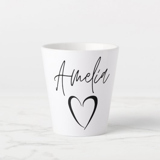 Amelia Name Tasse, Individuelle Name Coffee Tasse, Milchtasse (Vorderseite)