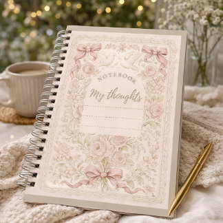 Amelia Notebook - Floral spiral notebook Notizblock