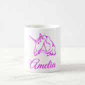 Amelia oder Ihr Name Rosa Einhorn Niedlich Magisch Kaffeetasse (Mittel)
