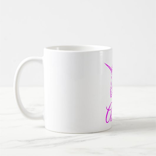 Amelia oder Ihr Name Rosa Einhorn Niedlich Magisch Kaffeetasse (Links)